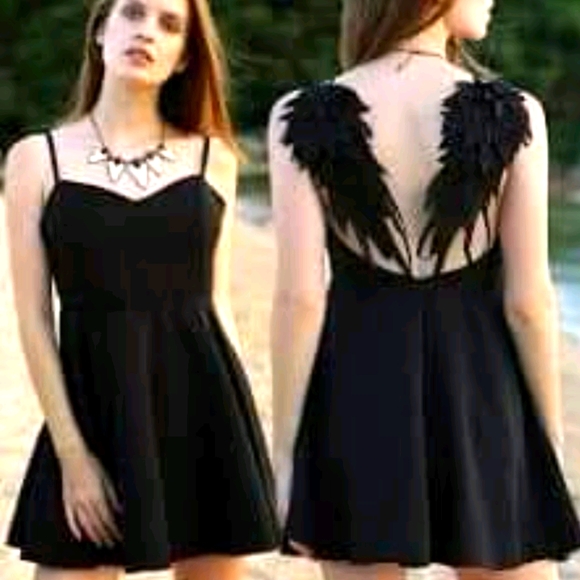 New Light Fashion Dresses & Skirts - Black winged dress